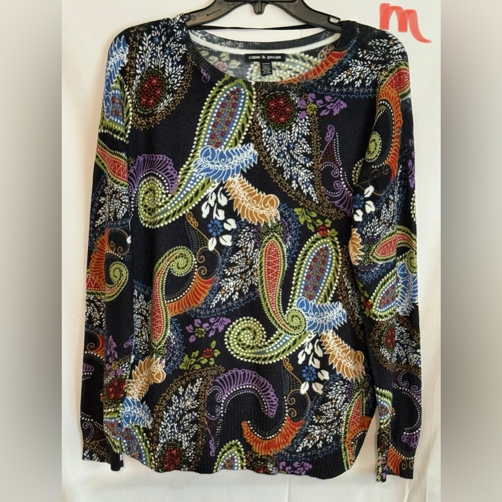 Cable & Gauge Multicolor Paisley Blouse